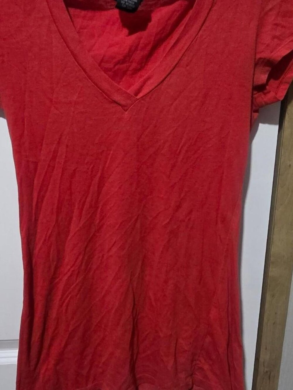 Red v neck top Size S #redhot #vneck